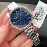 Buy Shop Michael Kors Pyper Blue Dial Silver Steel Strap Watch For Women - MK4671 USA Online
