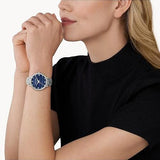 Buy Shop Michael Kors Pyper Blue Dial Silver Steel Strap Watch For Women - MK4671 USA Online