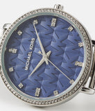 Buy Shop Michael Kors Pyper Blue Dial Silver Steel Strap Watch For Women - MK4671 USA Online