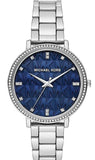 Buy Shop Michael Kors Pyper Blue Dial Silver Steel Strap Watch For Women - MK4671 USA Online