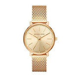 Buy Shop Michael Kors Pyper Quartz Gold Dial Gold Mesh Strap Watch For Women - MK4339 USA Online