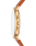 Buy Shop Michael Kors Pyper Quartz Silver Dial Brown Leather Watch For Women - MK2740 USA Online