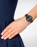 Buy Shop Michael Kors Pyper Black Dial Black Leather Strap Watch For Women - MK2747 USA Online