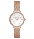 Buy Shop Michael Kors Pyper Quartz Mother of Pearl White Dial Rose Gold Mesh Strap Watch For Women - MK4588 USA Online