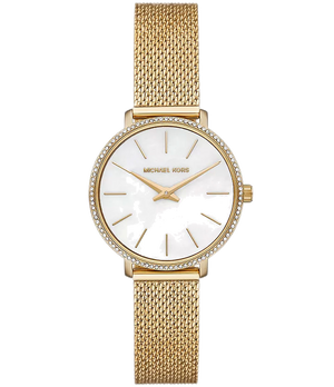 Buy Shop Michael Kors Pyper Quartz Mother of Pearl White Dial Gold Mesh Bracelet Watch For Women - MK4619 USA Online