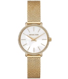 Buy Shop Michael Kors Pyper Quartz Mother of Pearl White Dial Gold Mesh Bracelet Watch For Women - MK4619 USA Online