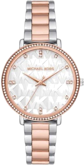 Buy Shop Michael Kors Pyper Quartz White Dial Two Tone Steel Strap Watch For Women - MK4667 USA Online