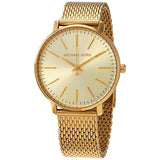 Buy Shop Michael Kors Pyper Quartz Gold Dial Gold Mesh Strap Watch For Women - MK4339 USA Online