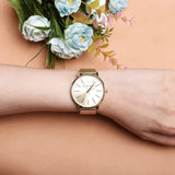Buy Shop Michael Kors Pyper Quartz Gold Dial Gold Mesh Strap Watch For Women - MK4339 USA Online