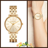 Buy Shop Michael Kors Pyper Quartz Gold Dial Gold Steel Strap Watch For Women - MK3898 USA Online