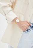 Buy Shop Michael Kors Pyper Quartz Mother of Pearl White Dial Gold Mesh Bracelet Watch For Women - MK4619 USA Online