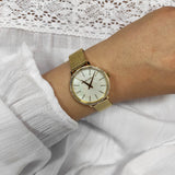 Buy Shop Michael Kors Pyper Quartz Mother of Pearl White Dial Gold Mesh Bracelet Watch For Women - MK4619 USA Online