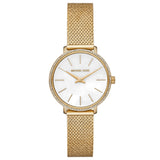 Buy Shop Michael Kors Pyper Quartz Mother of Pearl White Dial Gold Mesh Bracelet Watch For Women - MK4619 USA Online