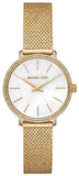 Buy Shop Michael Kors Pyper Quartz Mother of Pearl White Dial Gold Mesh Bracelet Watch For Women - MK4619 USA Online