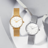 Buy Shop Michael Kors Pyper Quartz Mother of Pearl White Dial Silver Mesh Strap Watch For Women - MK4618 USA Online