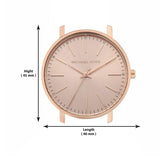 Buy Shop Michael Kors Pyper Quartz Rose Gold Dial Rose Gold Mesh Strap Watch For Women - MK4340 USA Online