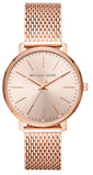 Buy Shop Michael Kors Pyper Quartz Rose Gold Dial Rose Gold Mesh Strap Watch For Women - MK4340 USA Online