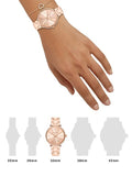 Buy Shop Michael Kors Pyper Quartz Rose Gold Dial Rose Gold Steel Strap Watch For Women - MK1040 USA Online