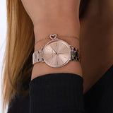 Buy Shop Michael Kors Pyper Quartz Rose Gold Dial Rose Gold Steel Strap Watch For Women - MK1040 USA Online