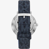 Buy Shop Michael Kors Pyper Quartz Silver Dial Blue Leather Strap Watch For Women - MK7244 USA Online
