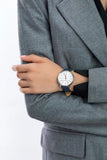 Buy Shop Michael Kors Pyper Quartz Silver Dial Blue Leather Strap Watch For Women - MK7244 USA Online