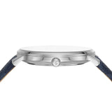 Buy Shop Michael Kors Pyper Quartz Silver Dial Blue Leather Strap Watch For Women - MK7244 USA Online
