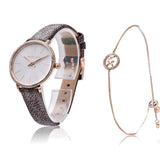 Buy Shop Michael Kors Pyper Quartz Silver Dial Brown Leather Strap Watch for Women - MK1036 USA Online