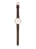 Buy Shop Michael Kors Pyper Quartz Silver Dial Brown Leather Strap Watch for Women - MK1036 USA Online