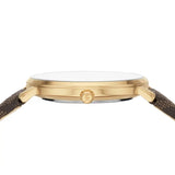 Buy Shop Michael Kors Pyper Quartz Silver Dial Brown Leather Strap Watch For Women - MK2857 USA Online