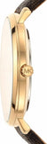 Buy Shop Michael Kors Pyper Quartz Silver Dial Brown Leather Strap Watch For Women - MK2857 USA Online