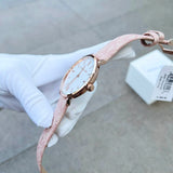 Buy Shop Michael Kors Pyper Quartz Silver Dial Pink Leather Strap Watch for Women - MK2947 USA Online