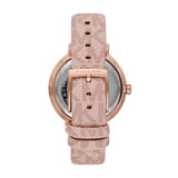 Buy Shop Michael Kors Pyper Quartz Silver Dial Pink Leather Strap Watch for Women - MK2947 USA Online