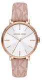 Buy Shop Michael Kors Pyper Quartz Silver Dial Pink Leather Strap Watch for Women - MK2947 USA Online