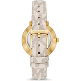Buy Shop Michael Kors Pyper Quartz Silver Dial White Leather Strap Watch For Women - MK1037 USA Online