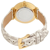 Buy Shop Michael Kors Pyper Quartz Silver Dial White Leather Strap Watch For Women - MK1037 USA Online