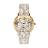 Buy Shop Michael Kors Pyper Quartz Silver Dial White Leather Strap Watch For Women - MK2858 USA Online