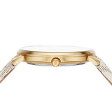 Buy Shop Michael Kors Pyper Quartz Silver Dial White Leather Strap Watch For Women - MK2858 USA Online