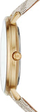 Buy Shop Michael Kors Pyper Quartz Silver Dial White Leather Strap Watch For Women - MK2858 USA Online