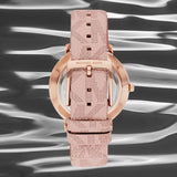 Buy Shop Michael Kors Pyper Quartz White Dial Pink Leather Strap Watch For Women - MK2859 USA Online