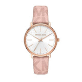 Buy Shop Michael Kors Pyper Quartz White Dial Pink Leather Strap Watch For Women - MK2859 USA Online