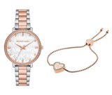 Buy Shop Michael Kors Pyper Quartz White Dial Two Tone Steel Strap Watch For Women - MK4667 USA Online
