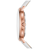 Buy Shop Michael Kors Pyper Quartz White Dial White Leather Strap Watch For Women - MK2800 USA Online