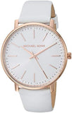 Buy Shop Michael Kors Pyper Quartz White Dial White Leather Strap Watch For Women - MK2800 USA Online