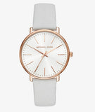 Buy Shop Michael Kors Pyper Quartz White Dial White Leather Strap Watch For Women - MK2800 USA Online