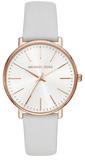 Buy Shop Michael Kors Pyper Quartz White Dial White Leather Strap Watch For Women - MK2800 USA Online