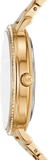 Buy Shop Michael Kors Pyper Three-Hand Black Dial Gold Steel Strap Watch For Women - MK4593 USA Online