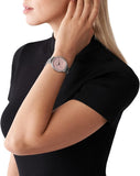 Buy Shop Michael Kors Pyper Three Hand Pink Dial Silver Steel Strap Watch For Women - MK4631 USA Online