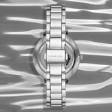 Buy Shop Michael Kors Pyper Three Hand Pink Dial Silver Steel Strap Watch For Women - MK4631 USA Online