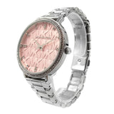 Buy Shop Michael Kors Pyper Three Hand Pink Dial Silver Steel Strap Watch For Women - MK4631 USA Online