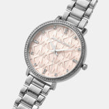 Buy Shop Michael Kors Pyper Three Hand Pink Dial Silver Steel Strap Watch For Women - MK4631 USA Online